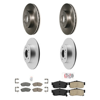 AmeriBRAKES® - AmeriPRO™ Plain Front and Rear Brake Kit with Ceramic Pads