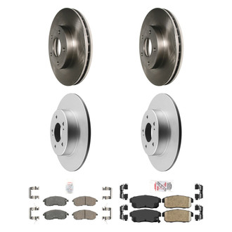 AmeriBRAKES® - AmeriPRO™ Plain Front and Rear Brake Kit with Ceramic Pads