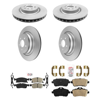 AmeriBRAKES® - AmeriPRO™ Plain Front and Rear Brake Kit with Ceramic Pads