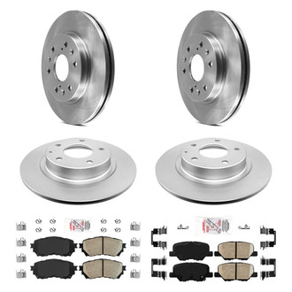 AmeriBRAKES® - AmeriPRO™ Plain Front and Rear Brake Kit with Ceramic Pads