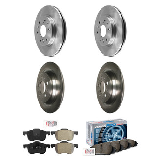 AmeriBRAKES® - AmeriPRO™ Plain Brake Kit with Semi-Metallic Pads