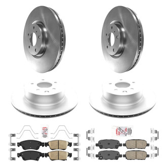AmeriBRAKES® - AmeriPRO™ Plain Front and Rear Brake Kit with Ceramic Pads