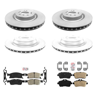 AmeriBRAKES® - AmeriPRO™ Plain Front and Rear Brake Kit with Ceramic Pads