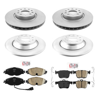 AmeriBRAKES® - AmeriPRO™ Plain Front and Rear Brake Kit with Ceramic Pads