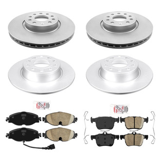 AmeriBRAKES® - AmeriPRO™ Plain Front and Rear Brake Kit with Ceramic Pads
