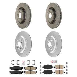 AmeriBRAKES® - AmeriPRO™ Plain Front and Rear Brake Kit with Ceramic Pads