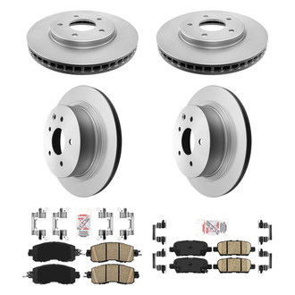 AmeriBRAKES® - AmeriPRO™ Plain Front and Rear Brake Kit with Ceramic Pads