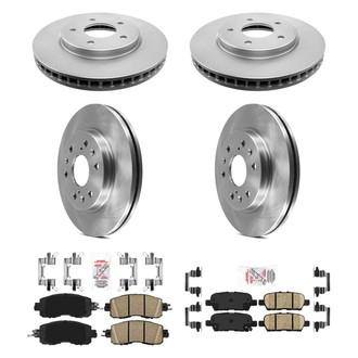 AmeriBRAKES® - AmeriPRO™ Plain Front and Rear Brake Kit with Ceramic Pads