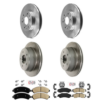 AmeriBRAKES® - AmeriPRO™ Plain Front and Rear Brake Kit with Ceramic Pads