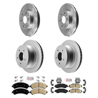 AmeriBRAKES® - AmeriPRO™ Plain Front and Rear Brake Kit with Ceramic Pads