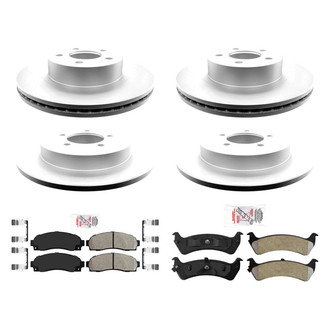 AmeriBRAKES® - AmeriPRO™ Plain Front and Rear Brake Kit with Semi-Metallic Pads