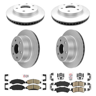 AmeriBRAKES® - AmeriPRO™ Plain Front and Rear Brake Kit with Ceramic Pads