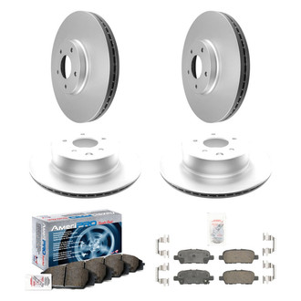 AmeriBRAKES® - AmeriPRO™ Plain Front and Rear Brake Kit with Ceramic Pads