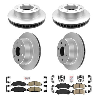AmeriBRAKES® - AmeriPRO™ Plain Front and Rear Brake Kit with Ceramic Pads