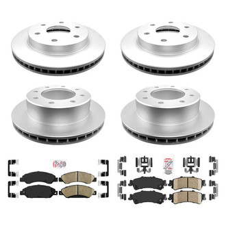 AmeriBRAKES® - AmeriPRO™ Plain Front and Rear Brake Kit with Ceramic Pads