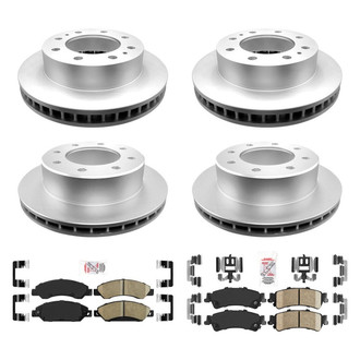 AmeriBRAKES® - AmeriPRO™ Plain Front and Rear Brake Kit with Ceramic Pads