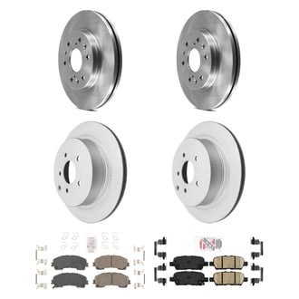 AmeriBRAKES® - AmeriPRO™ Plain Front and Rear Brake Kit with Ceramic Pads