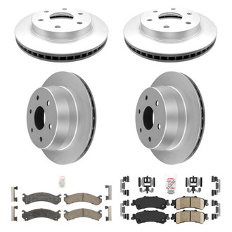 AmeriBRAKES® - AmeriPRO™ Plain Front and Rear Brake Kit with Ceramic Pads
