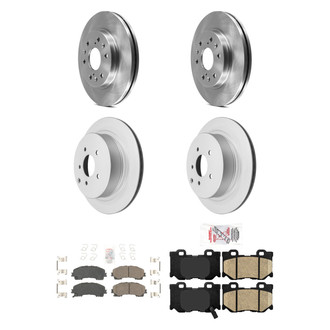 AmeriBRAKES® - AmeriPRO™ Plain Front and Rear Brake Kit with Ceramic Pads