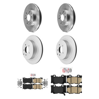 AmeriBRAKES® - AmeriPRO™ Plain Front and Rear Brake Kit with Ceramic Pads