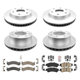 AmeriBRAKES® - AmeriPRO™ Plain Front and Rear Brake Kit with Ceramic Pads