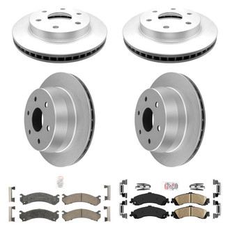 AmeriBRAKES® - AmeriPRO™ Plain Front and Rear Brake Kit with Ceramic Pads
