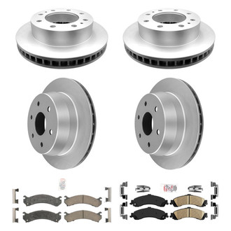 AmeriBRAKES® - AmeriPRO™ Plain Front and Rear Brake Kit with Ceramic Pads