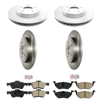 AmeriBRAKES® - AmeriPRO™ Plain Brake Kit with Semi-Metallic Pads