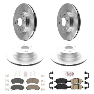 AmeriBRAKES® - AmeriPRO™ Plain Front and Rear Brake Kit with Ceramic Pads