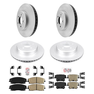 AmeriBRAKES® - AmeriPRO™ Plain Front and Rear Brake Kit with Ceramic Pads