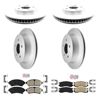 AmeriBRAKES® - AmeriPRO™ Plain Front and Rear Brake Kit with Ceramic Pads