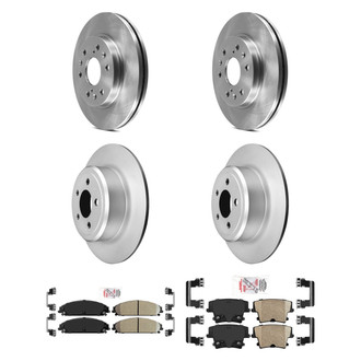 AmeriBRAKES® - AmeriPRO™ Plain Front and Rear Brake Kit with Ceramic Pads