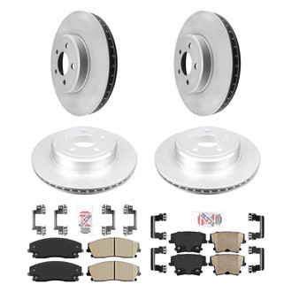 AmeriBRAKES® - AmeriPRO™ Plain Front and Rear Brake Kit with Ceramic Pads