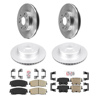 AmeriBRAKES® - AmeriPRO™ Plain Front and Rear Brake Kit with Ceramic Pads