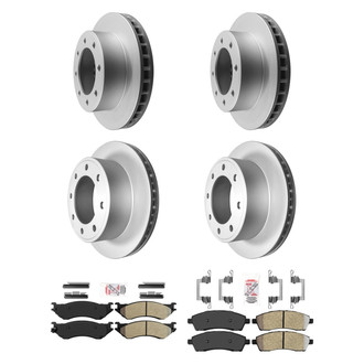 AmeriBRAKES® - AmeriPRO™ Plain Front and Rear Brake Kit with Semi-Metallic Pads