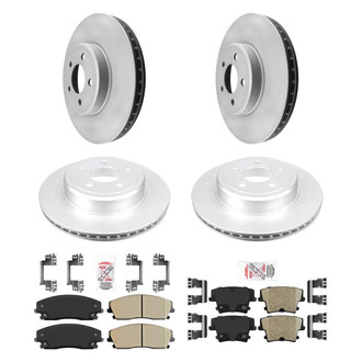 AmeriBRAKES® - AmeriPRO™ Plain Front and Rear Brake Kit with Ceramic Pads