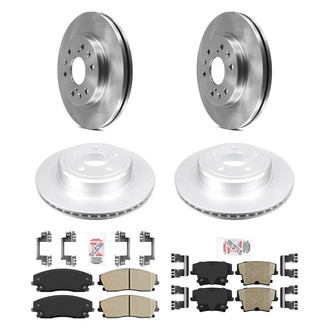 AmeriBRAKES® - AmeriPRO™ Plain Front and Rear Brake Kit with Ceramic Pads