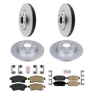 AmeriBRAKES® - AmeriPRO™ Plain Front and Rear Brake Kit with Ceramic Pads