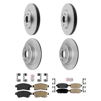 AmeriBRAKES® - AmeriPRO™ Plain Front and Rear Brake Kit with Ceramic Pads