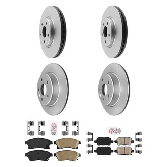 AmeriBRAKES® - AmeriPRO™ Plain Front and Rear Brake Kit with Ceramic Pads