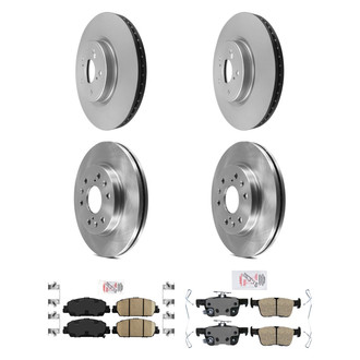AmeriBRAKES® - AmeriPRO™ Plain Front and Rear Brake Kit with Ceramic Pads