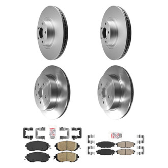 AmeriBRAKES® - AmeriPRO™ Plain Front and Rear Brake Kit with Ceramic Pads