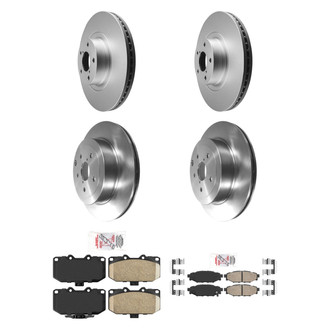 AmeriBRAKES® - AmeriPRO™ Plain Front and Rear Brake Kit with Ceramic Pads