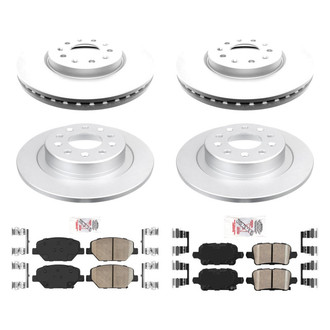 AmeriBRAKES® - AmeriPRO™ Plain Front and Rear Brake Kit with Ceramic Pads