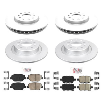 AmeriBRAKES® - AmeriPRO™ Plain Front and Rear Brake Kit with Ceramic Pads