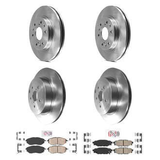 AmeriBRAKES® - AmeriPRO™ Plain Front and Rear Brake Kit with Ceramic Pads