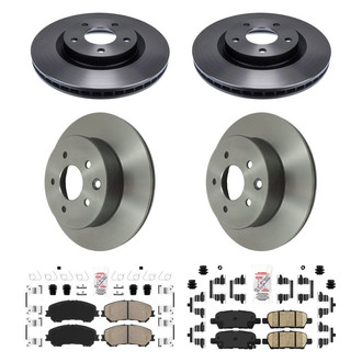 AmeriBRAKES® - AmeriPLATINUM™ Front and Rear Brake Kit with Ceramic Pads