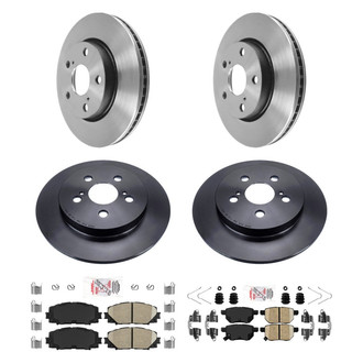 AmeriBRAKES® - AmeriPLATINUM™ Front and Rear Brake Kit with Ceramic Pads