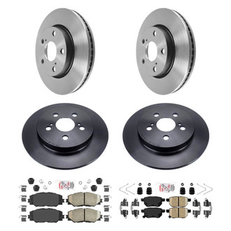AmeriBRAKES® - AmeriPLATINUM™ Front and Rear Brake Kit with Ceramic Pads