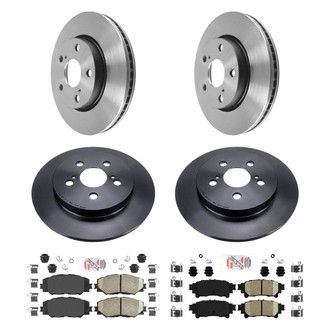 AmeriBRAKES® - AmeriPLATINUM™ Front and Rear Brake Kit with Ceramic Pads